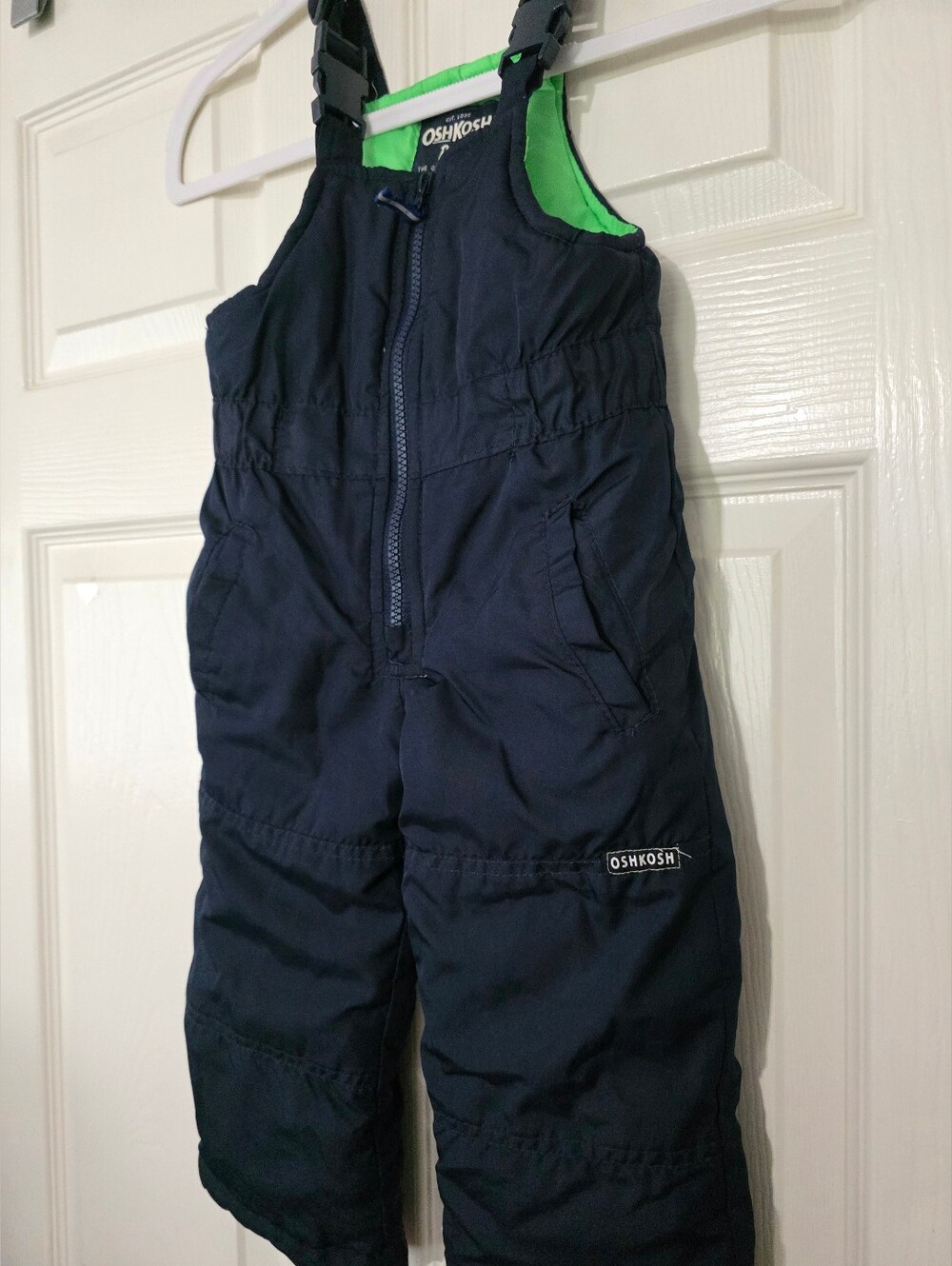 Oshkosh B'gosh Insulated Snow Bib Pants Size 2T Navy Boys Adjustable Straps
